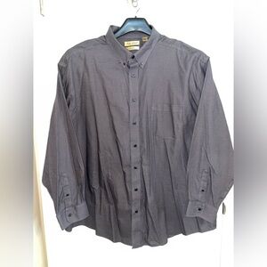 Roundtree & Yorke Gold Label Black Casual Button Down Shirt